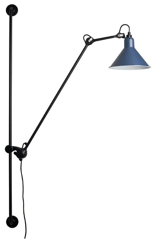 Lampe Gras - 214 Applique da Parete Conic Black/Blue Lampe Gras