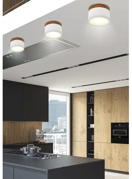 Plafoniera LED TUBA LED/9W/230V bianco/beige