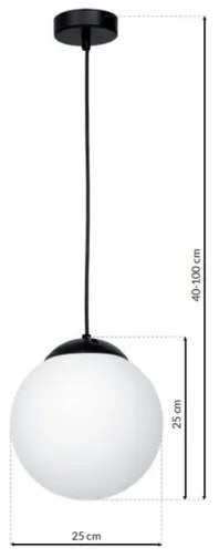 Lampadario a sospensione con filo LIMA 1xE27/60W/230V