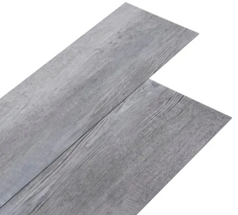 Listoni Pavimento in PVC 5,02 m² 2 mm Autoadesivi Legno Grigio