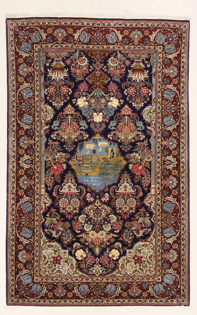 Kashan Tappeto 210x130 (Iran) Annodato A Mano
