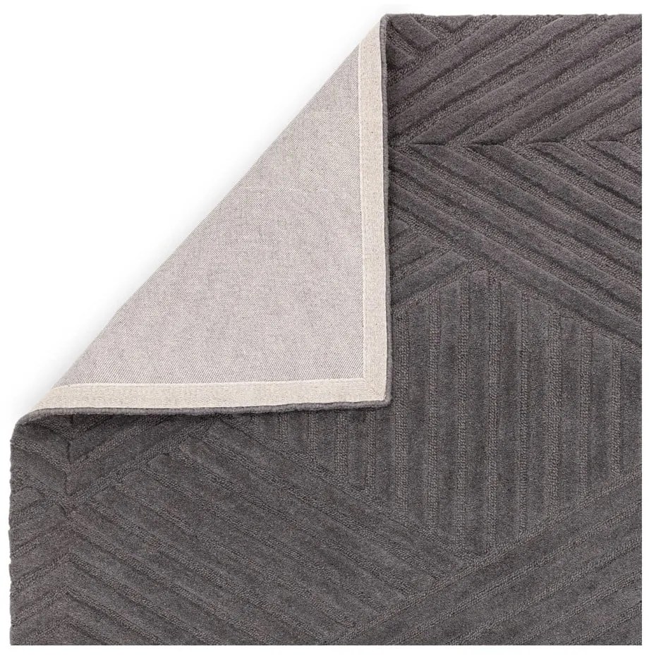 Tappeto in lana antracite 160x230 cm Hague - Asiatic Carpets