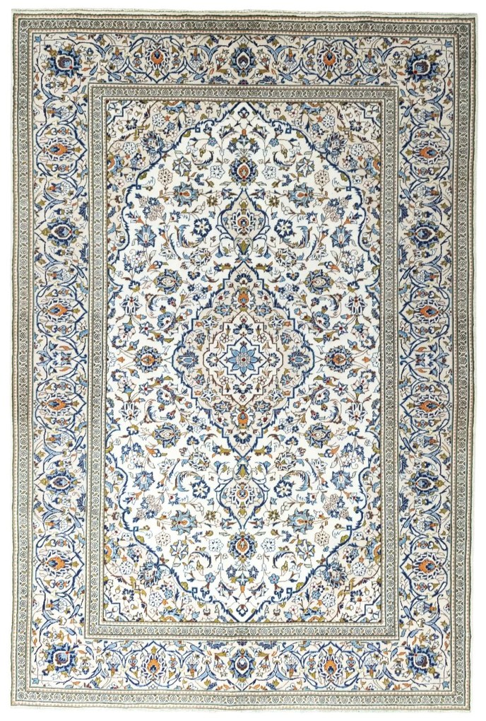 Kashan Tappeto persiano 200x300 Beige (Iran) Annodato A Mano