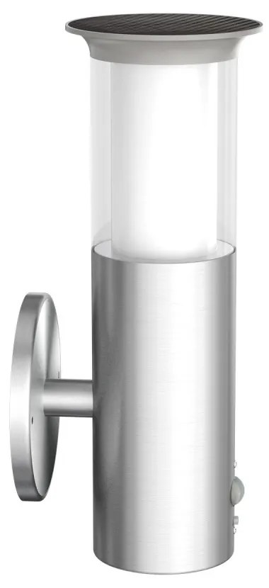Applique Solare in Acciaio INOX con Sensore di Movimento, IP54 Colore Bianco Naturale 4.000K