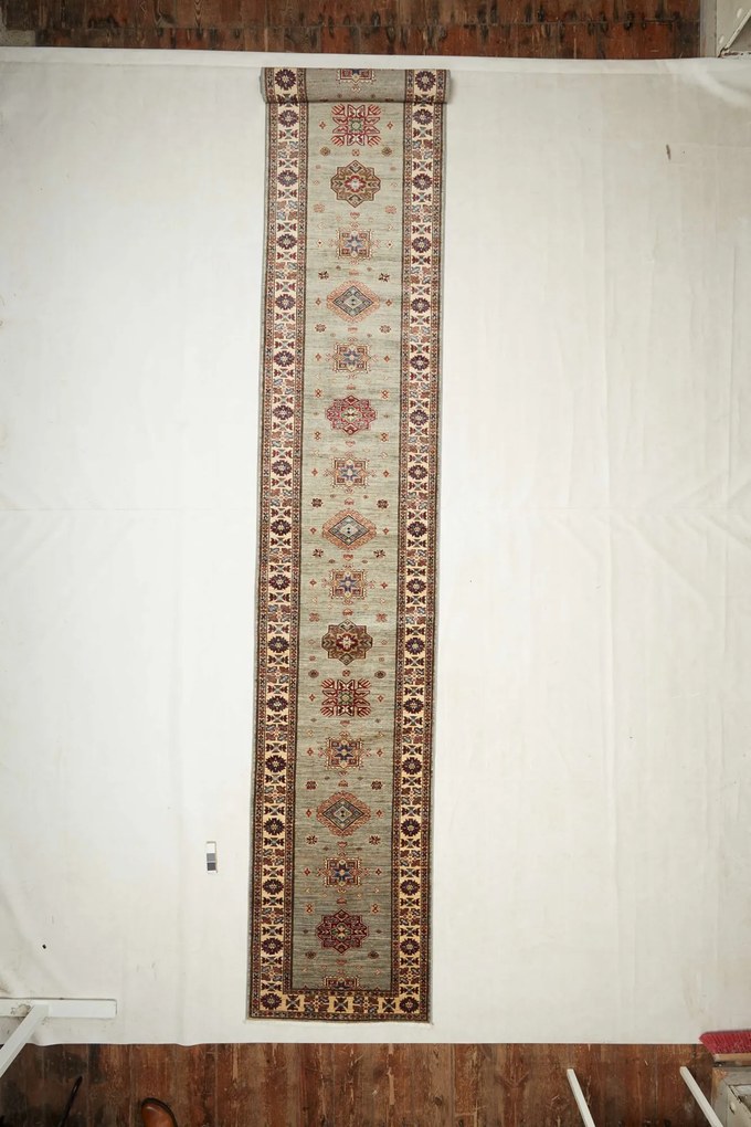 Kazak Tappeto orientale 580 x 90 (Pakistan) Annodato A Mano