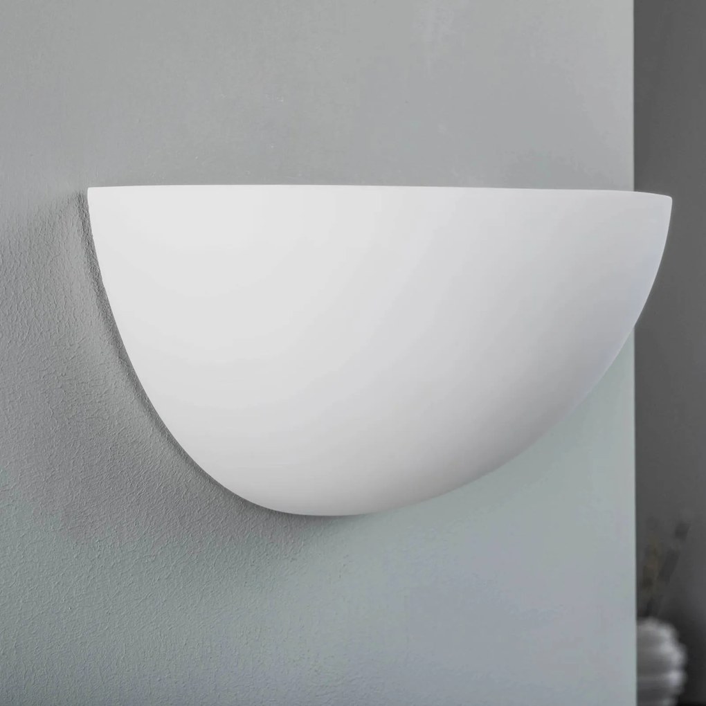 Applique da parete Pascali Lindby, dimmerabile, Bianco / Opale, Soggiorno / Sala da pranzo, Gesso / Argilla, Moderno, Applique