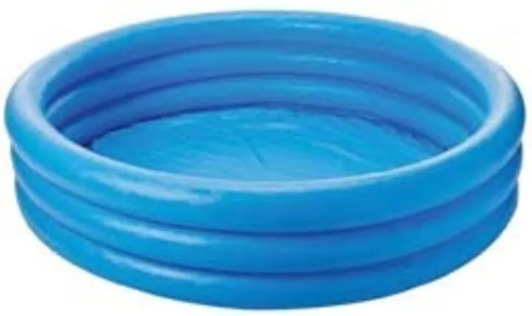 PISCINA GONFIABILE ROTONDA CRYSTAL BLU 3 ANELLI +2 ANNI cm.147x33h. peso kg.1,45 (58426) INTEX