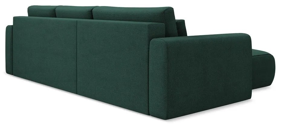 Divano angolare verde allungabile/con contenitore (con penisola a sinistra/con chaise lounge) Kapua – Makamii