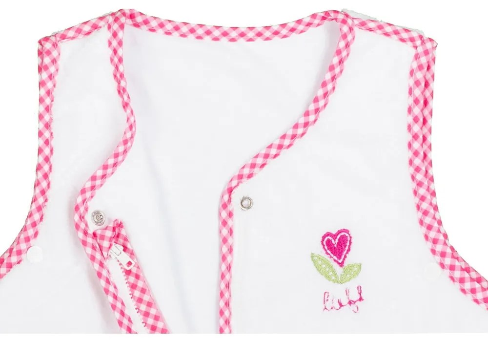 Sacco a pelo per neonati bianco e rosa - Tiseco Home Studio