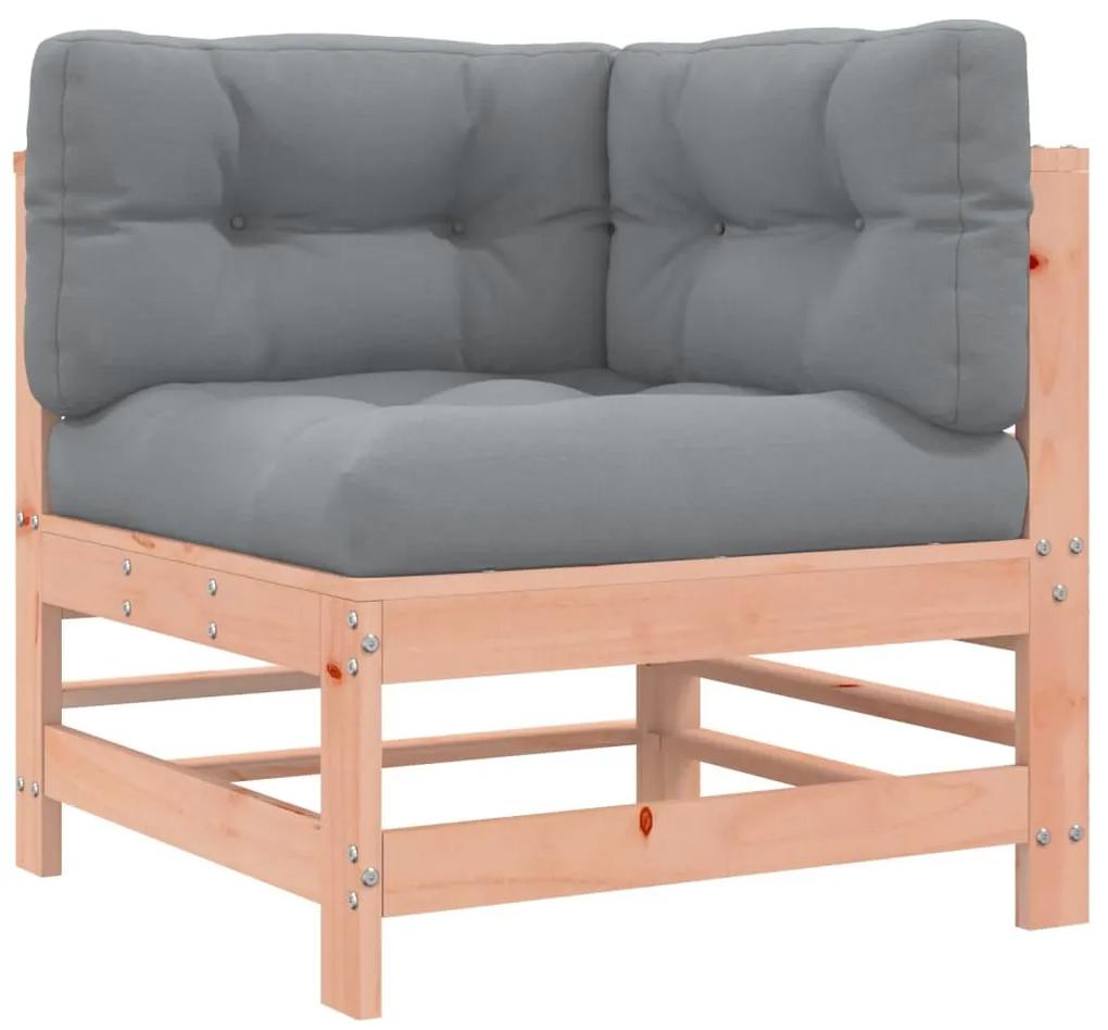 Set divani giardino 10pz con cuscini legno massello di douglas