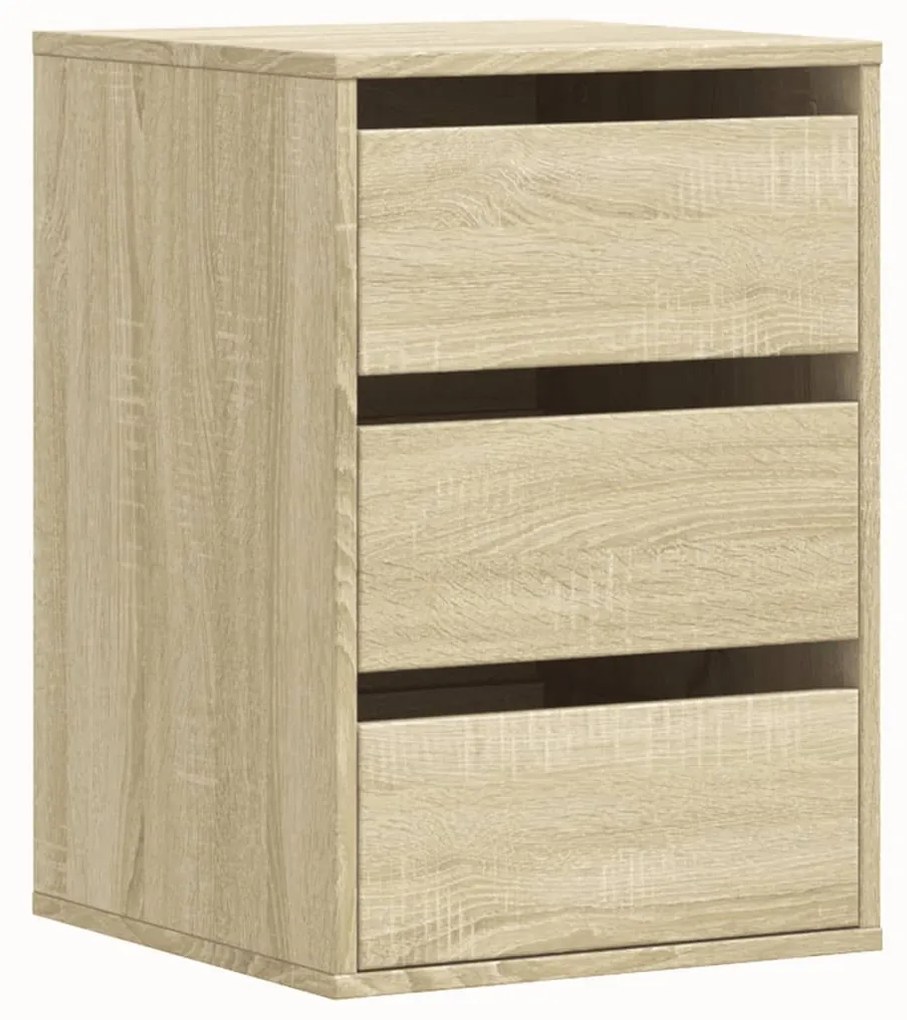 Cassettiera angolare rovere sonoma 40x41x58cm legno multistrato