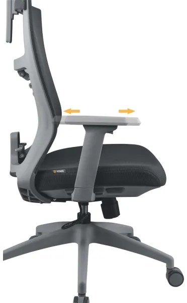 Yenkee - Sedia da ufficio nera/grigia