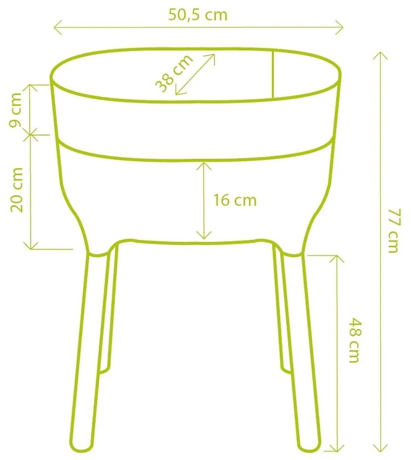 Vaso per coltivazione in plastica con sistema di auto-irrigazione Urbalive – Plastia