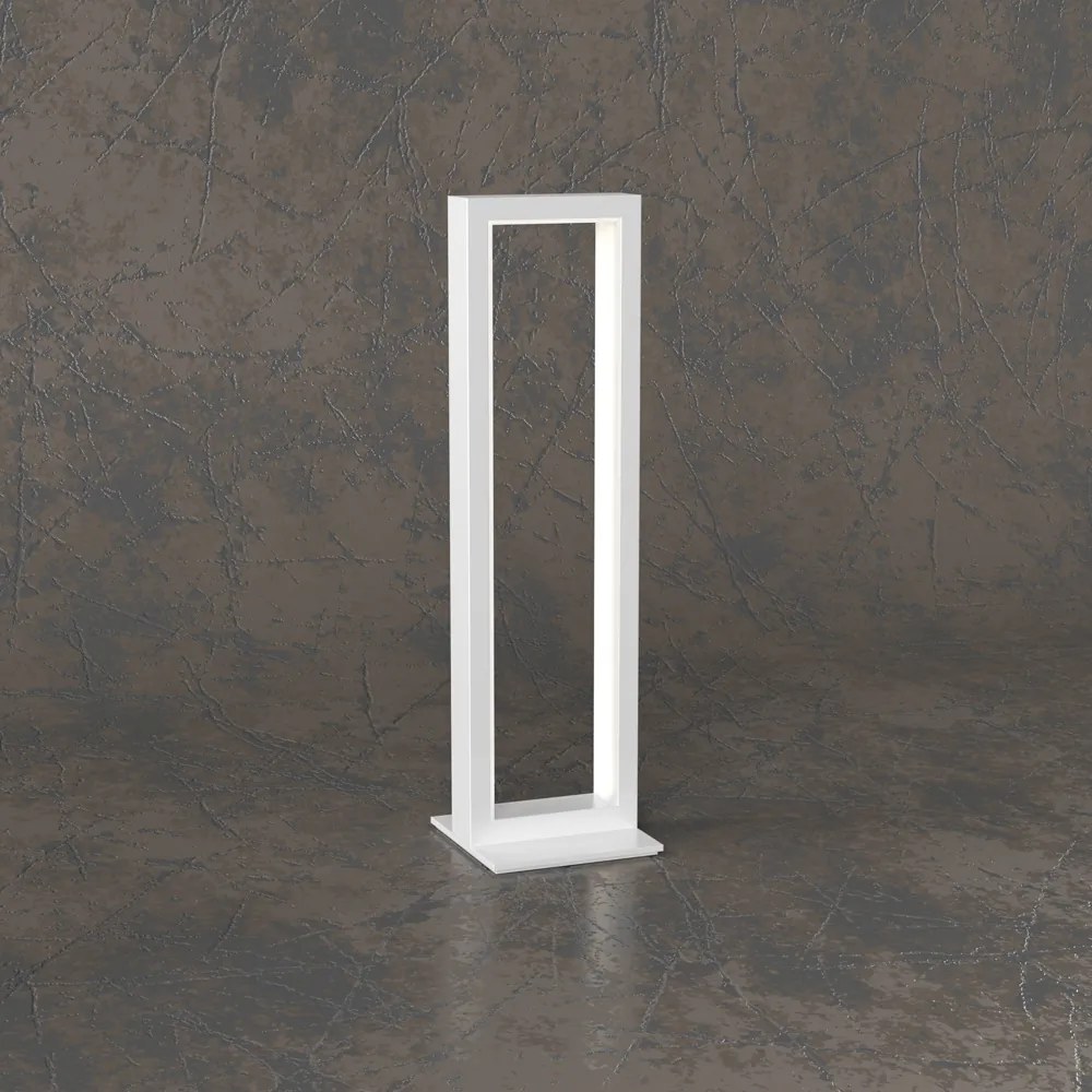 Lampada Scrivania-Ufficio Moderna Four Squares Alluminio Bianco Led 8W