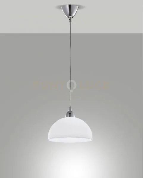 Nice sospensione bianca d.26 cm cm 1 luce attacco e27 in metallo e ...