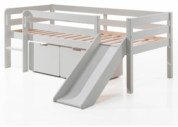 Cassetti bianchi sotto il letto dei bambini 2 pezzi Pino - Vipack