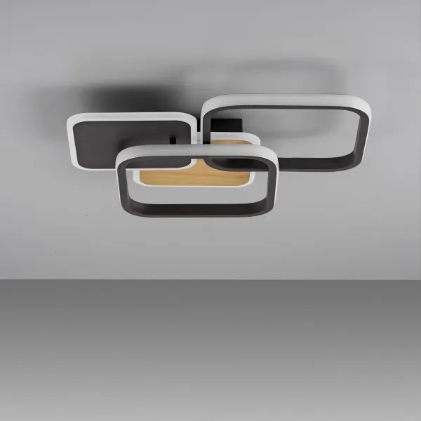 Leuchten Direkt 14117-78 - Plafoniera LED SEVENT LED/36W/230V nero/marrone