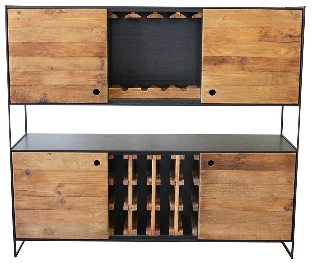 PINUS BLACK - credenza in legno massiccio