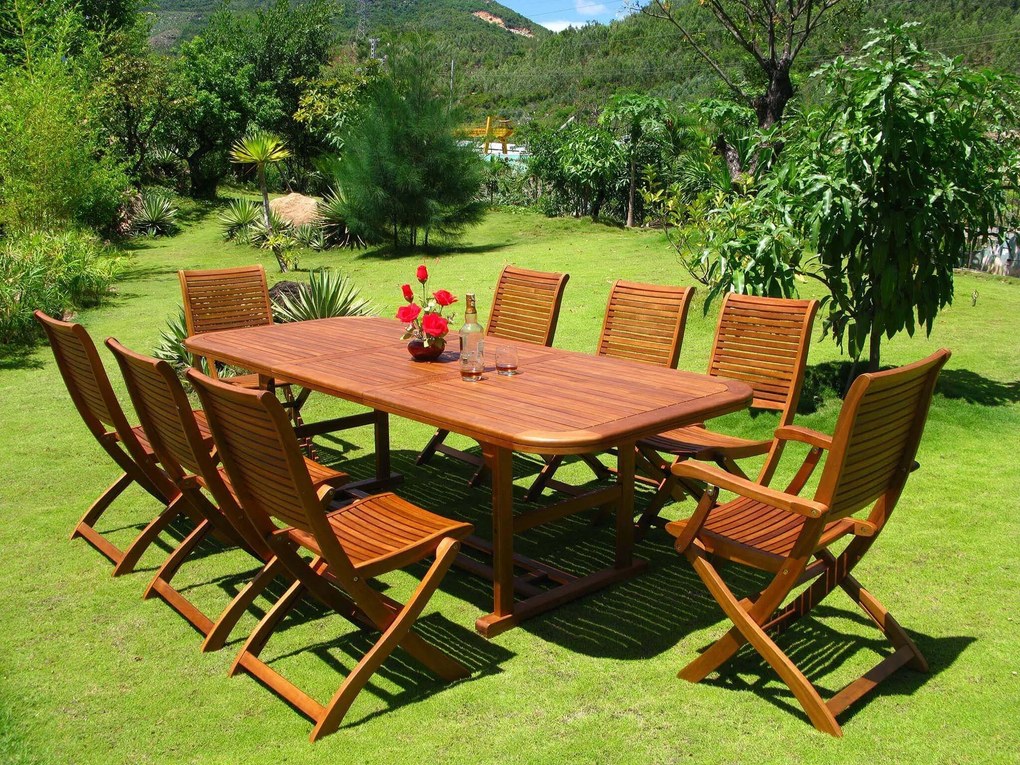 TURRIS - tavolo da giardino allungabile in legno massiccio di acacia 180/240