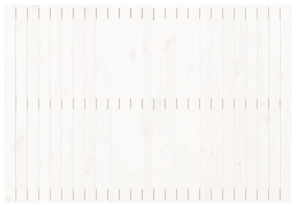 Testiera da parete bianca 159,5x3x110 cm legno massello di pino