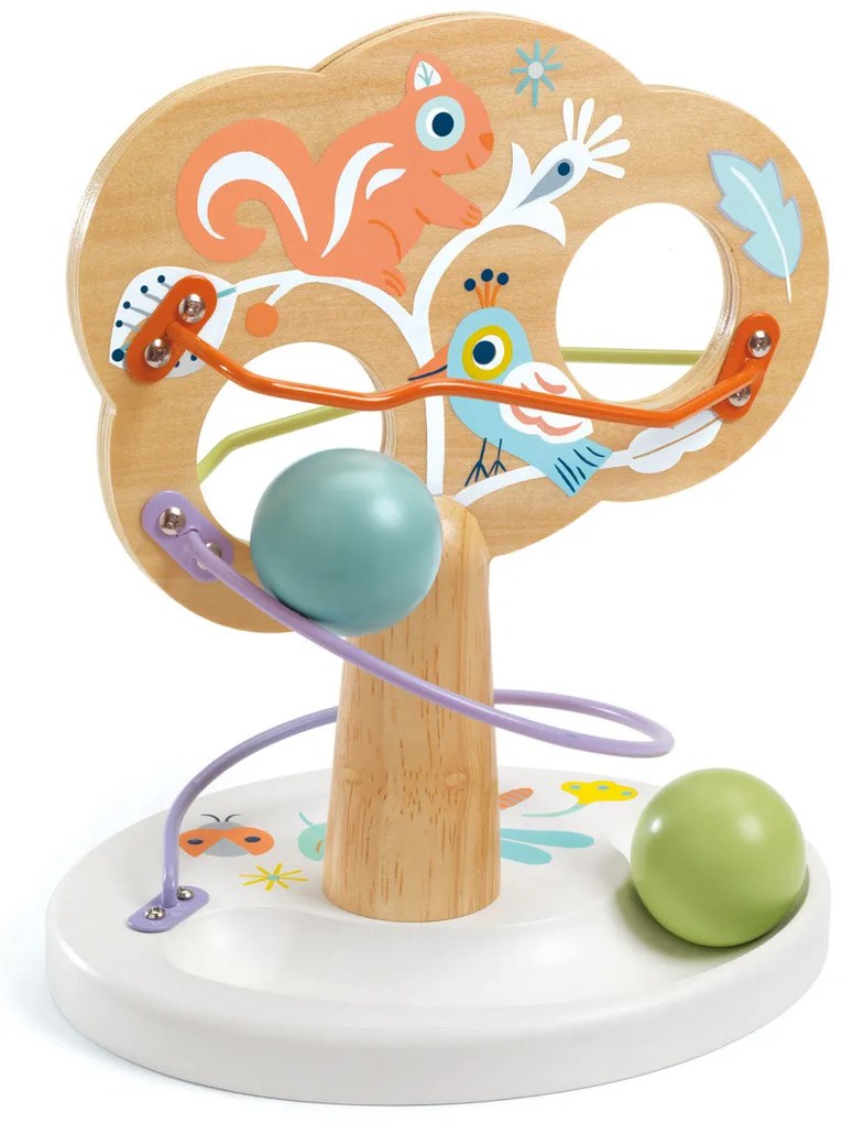 Pista per biglia - Albero con scoiattolo