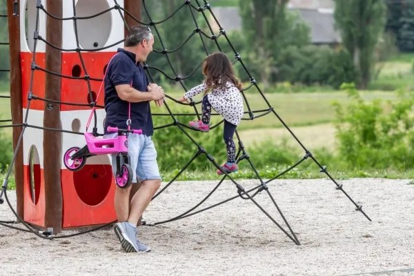 Funny Wheels - Bici senza pedali 2 in 1 RIDER SUPER SPORT rosa/nera