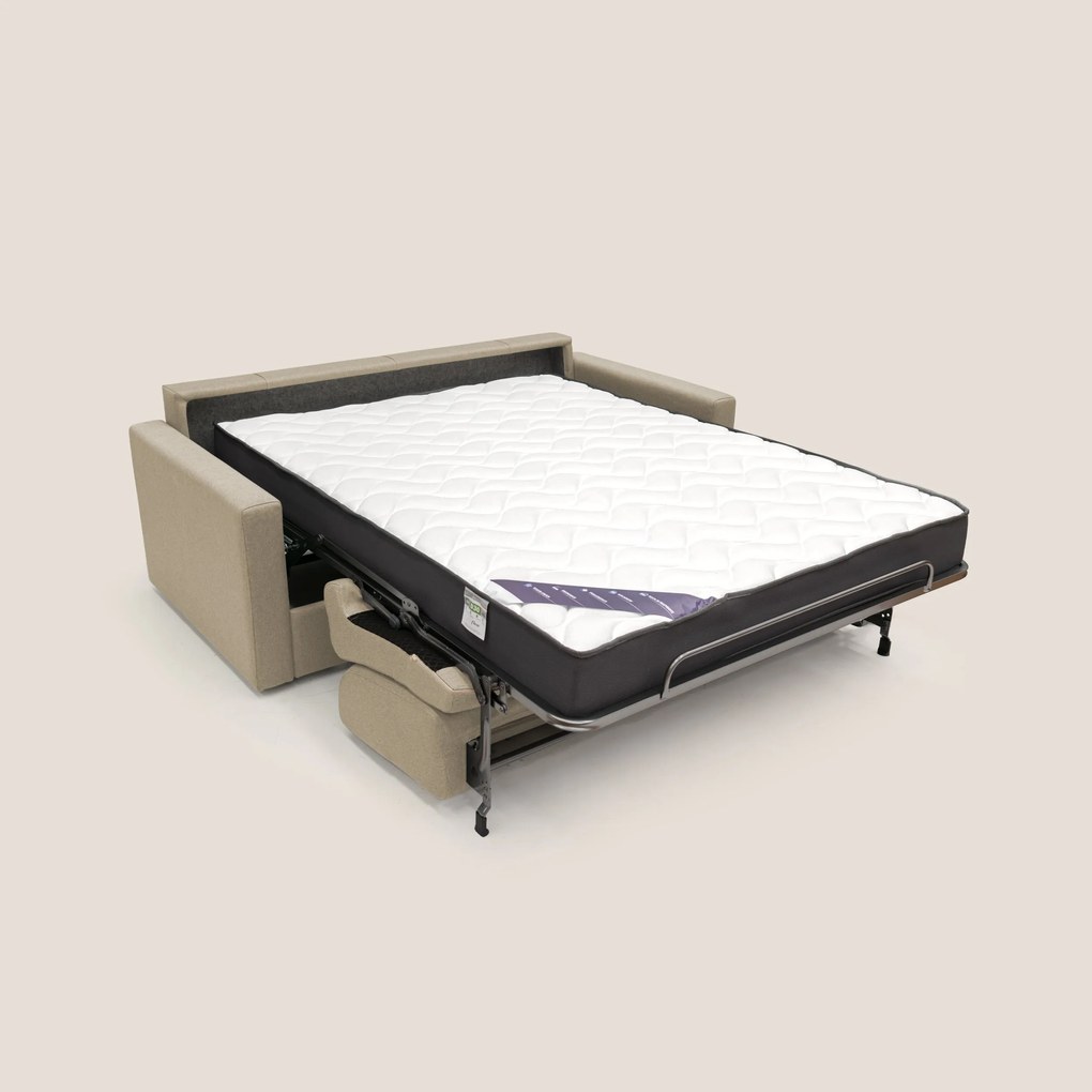 Chris Divano letto matrimoniale in tessuto impermeabile T13 beige
