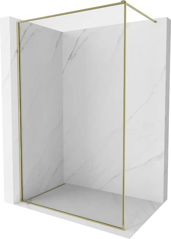 Mexen Kioto-F Pannello Doccia Walk-in con Telaio 100 x 202 cm, Trasparente 8 mm, Oro - 800-100-104-50-00