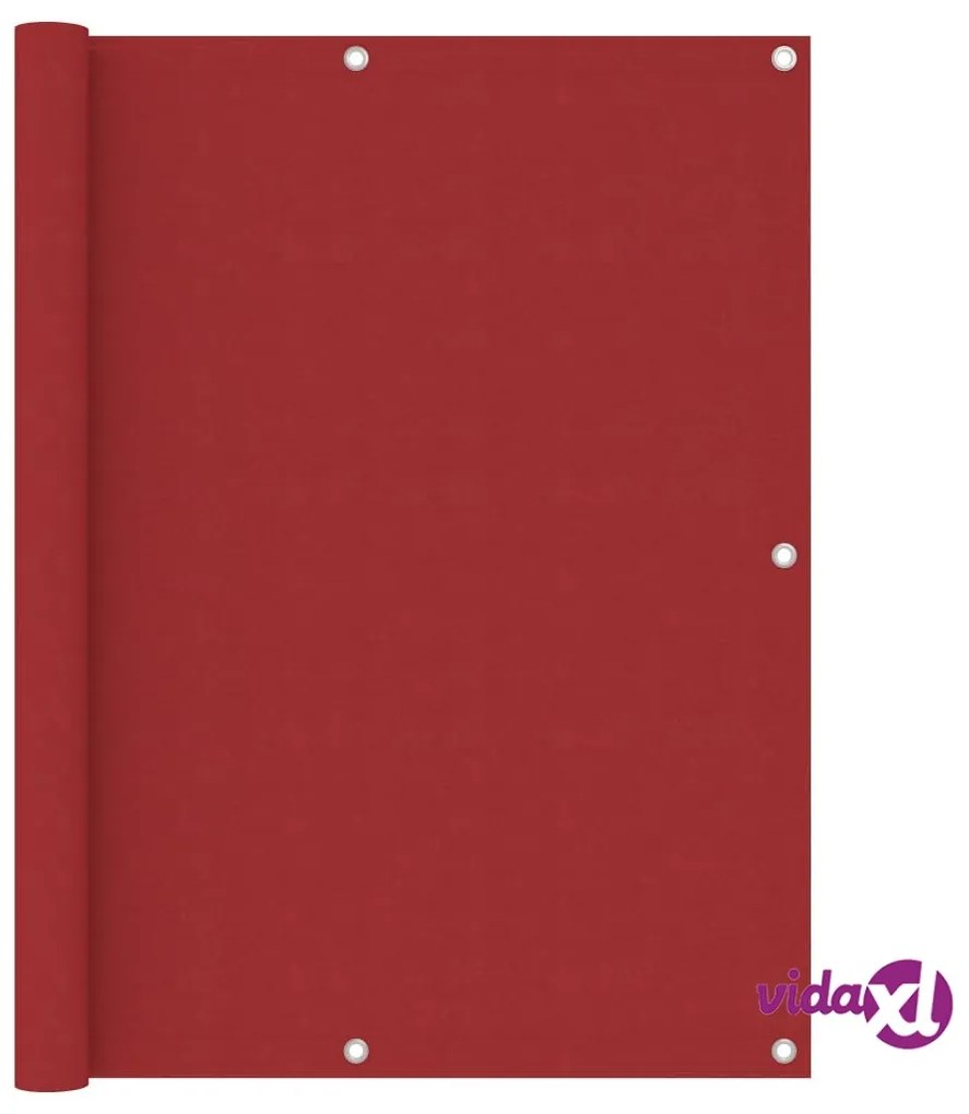 vidaXL Paravento Balcone Rosso 120x400 cm in Tessuto Oxford