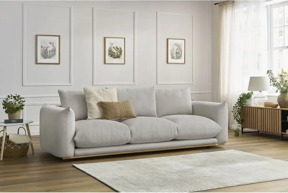 Divano in grigio chiaro 265 cm Ernest – Bobochic Paris