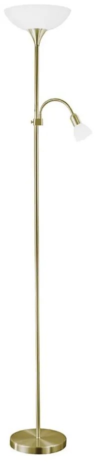 EGLO 82844 - Lampada con piedistallo UP 2 1xE27/60W + 1xE14/25W ottone