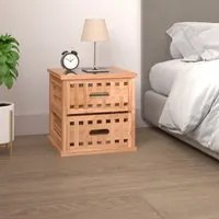 Comodino 34x34x34 cm in Legno Massello di Nocecod mxl 103389