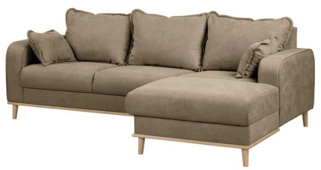 Divano angolare marrone chiaro (angolo destro) Beata - Ropez