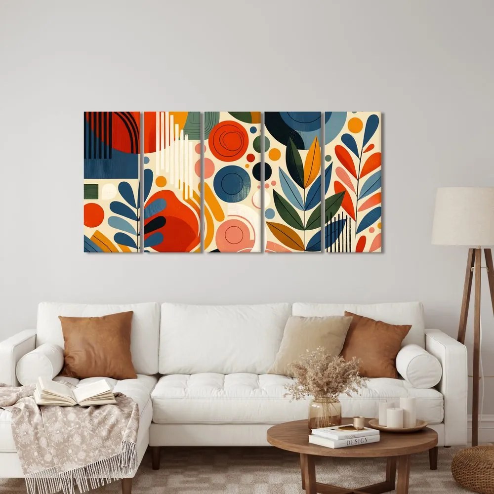 Quadri 5 pezzi – Forme astratte moderne