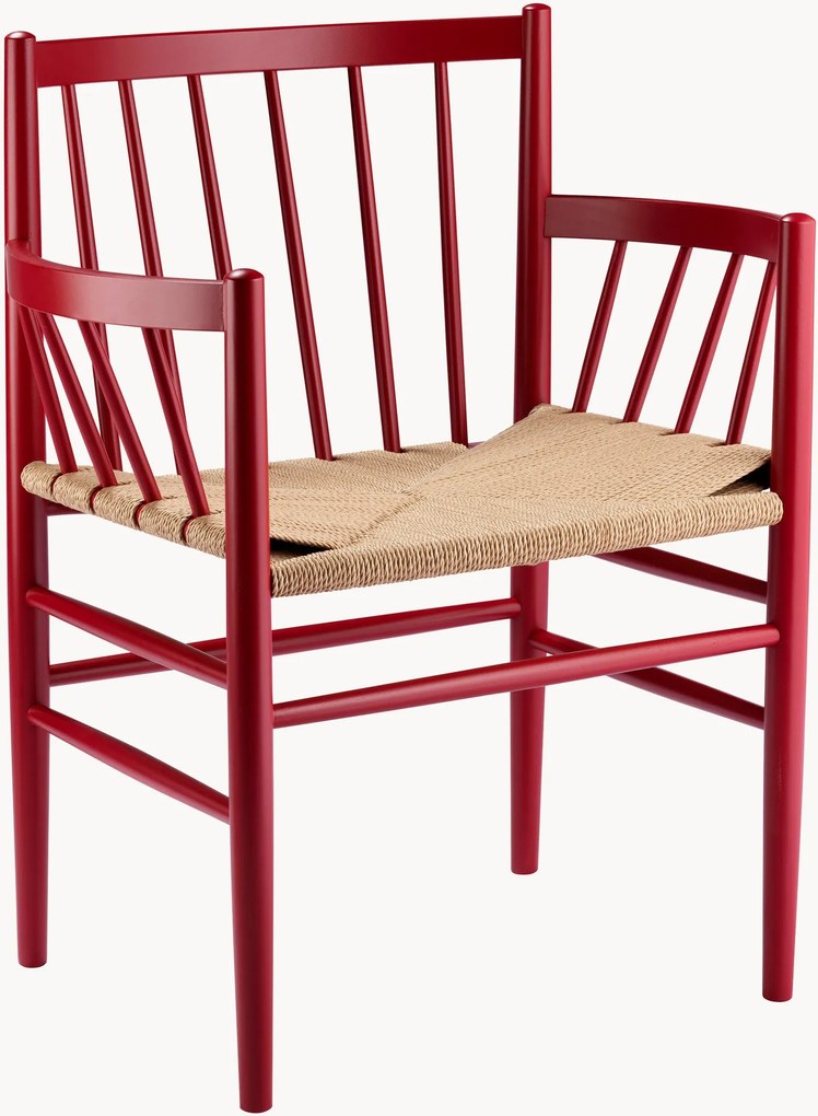 Sedia con braccioli in legno J81