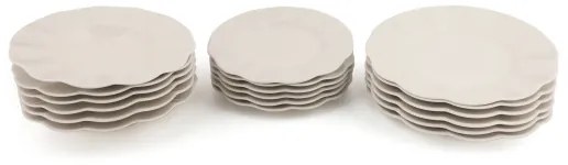 Servizio da tavola 18 pezzi, bianco in porcellana