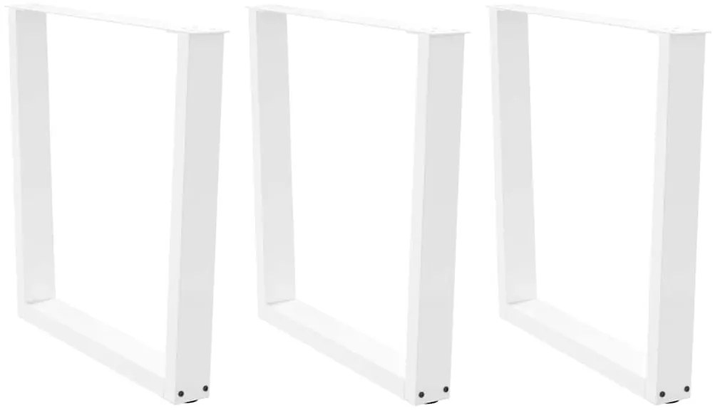 Gambe Per Tavolo Pranzo A V 3 Pz Bianco 90x(72-73,3)cm Acciaio /