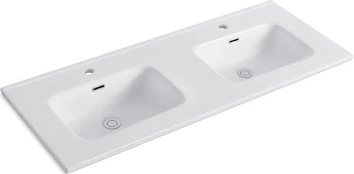 Lavabo incasso 121 cm a doppia vasca | Litos-K7012D - KAMALU