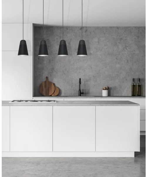 Eglo 99545 - Lampadario su corda CANTERRAS 4xE27/40W/230V