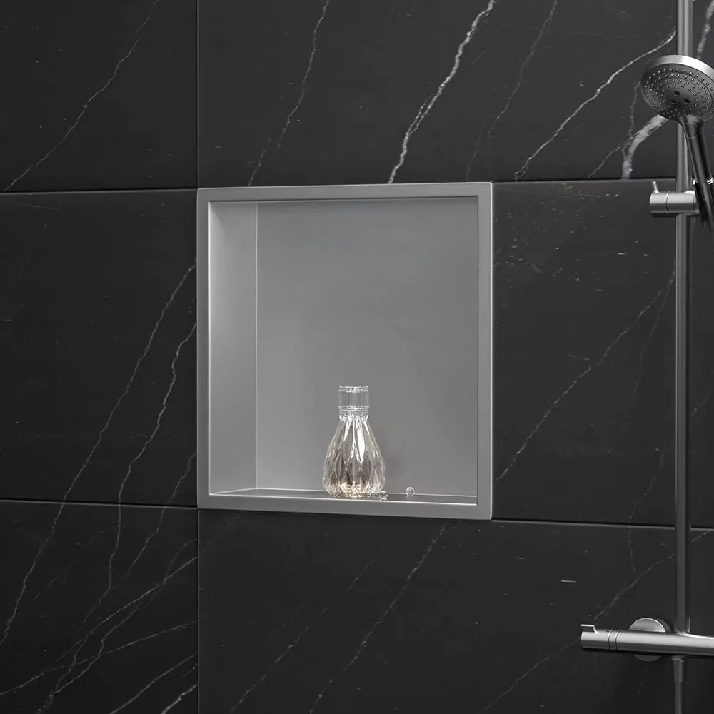 MENSOLA BAGNO 30x30 steel brush