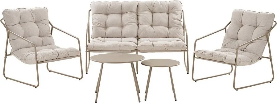 Set di mobili da giardino beige imbottito per 4 persone Nilo – House Nordic