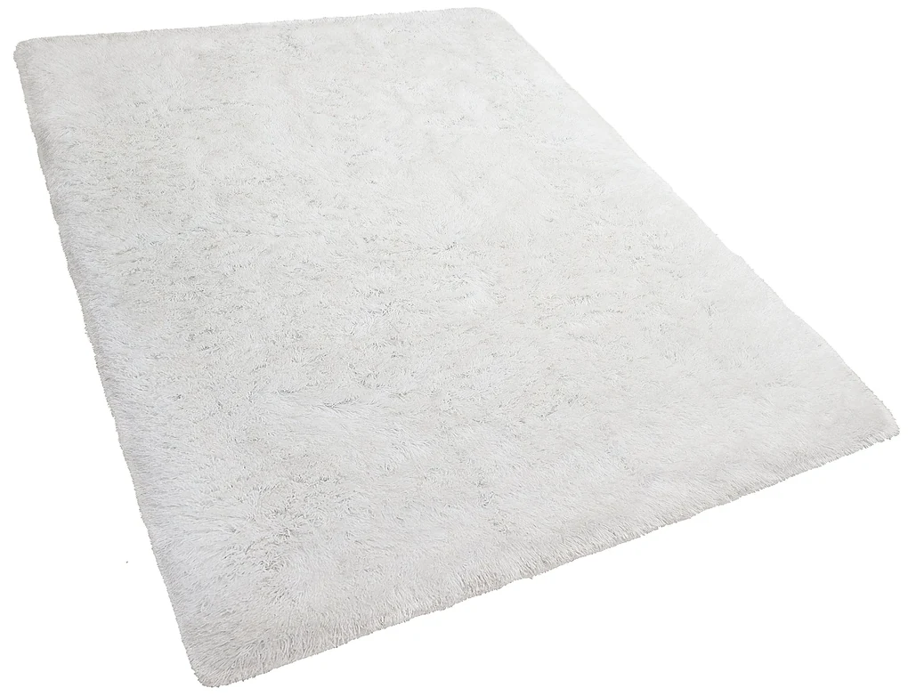 Tappeto shaggy rettangolare bianco 140 x 200 cm CIDE Beliani