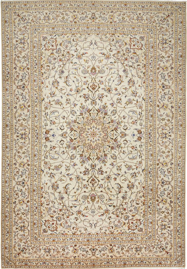 Kashan Tappeto persiano 240 x 350 Beige (Iran) Annodato A Mano