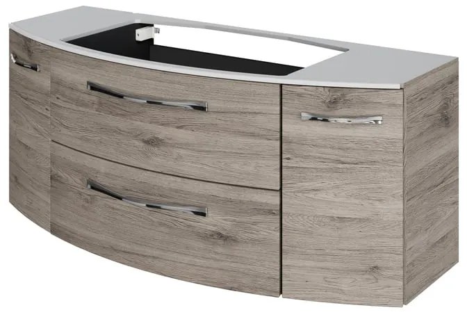 Mobile da bagno sospeso sotto lavabo L 119 x H 49.2 x P 46.2 cm rovere, 2 cassetti, 2 ante PELIPAL Cassca