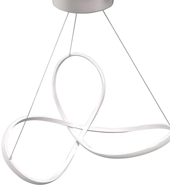 Lampadario LED moderno SMILLA bianco Ø60cm, luce naturale 4800 lumen