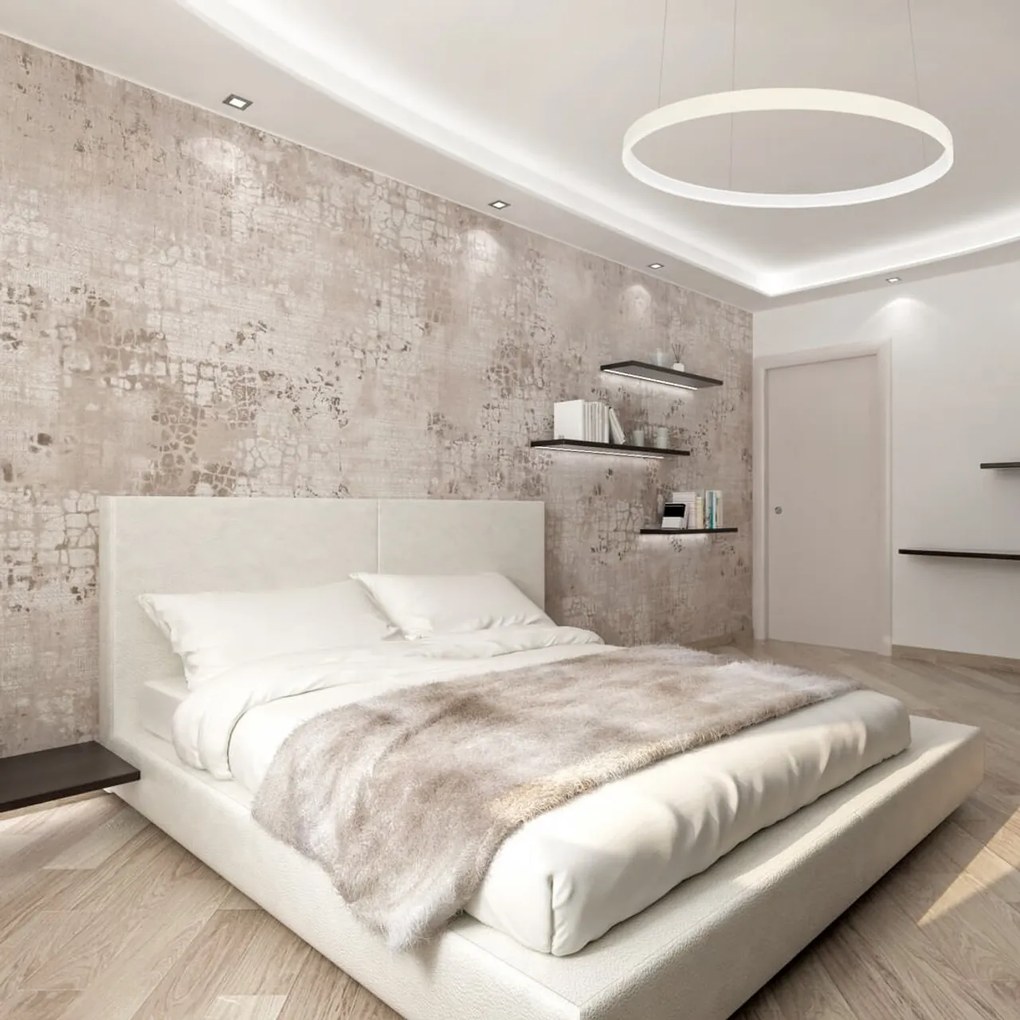 Lampadario Circolare a Sospensione Ø120cm - Bianco