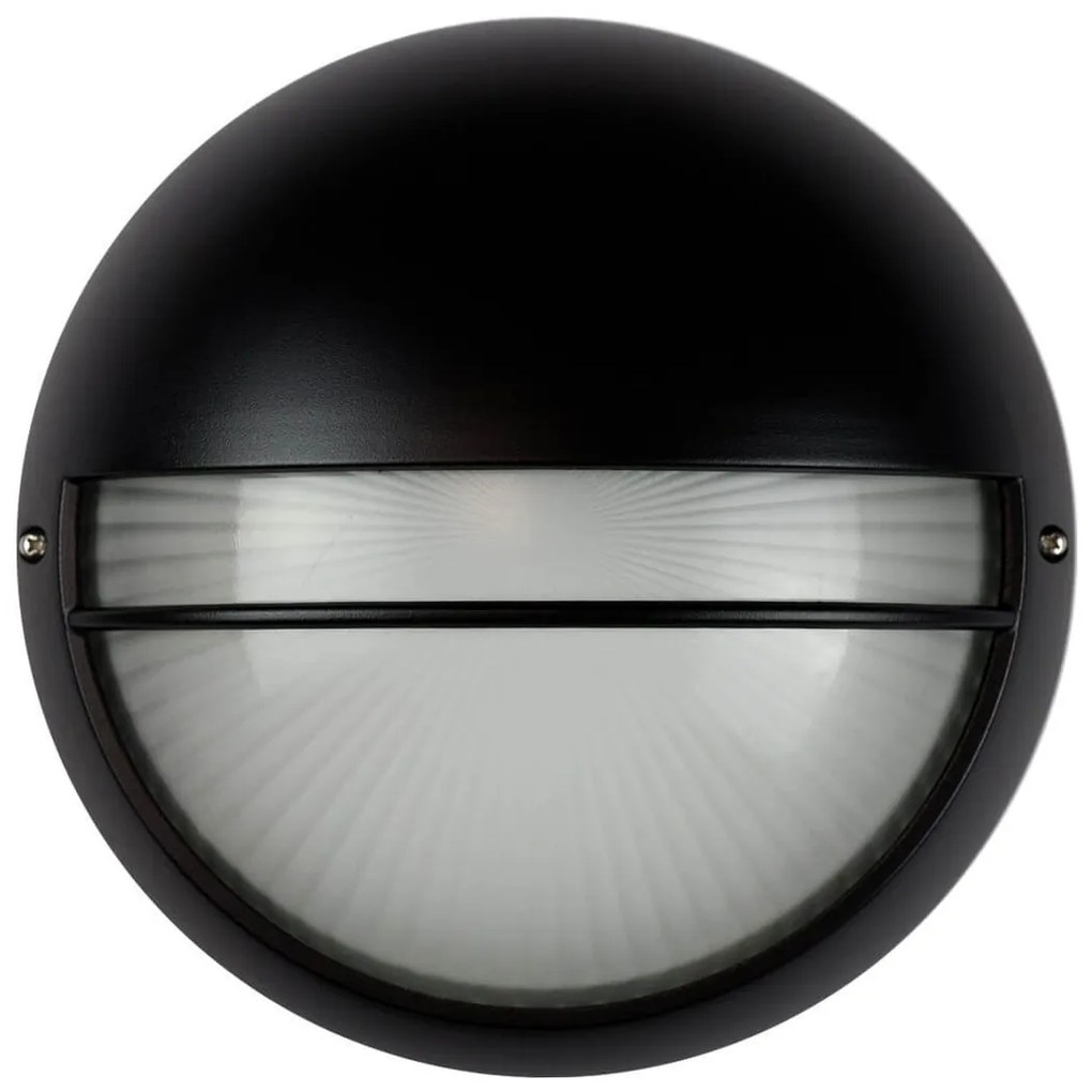 Plafoniera da Esterno E27 Nera IP54 Ø258mm mod. Palpebra Colore Nero