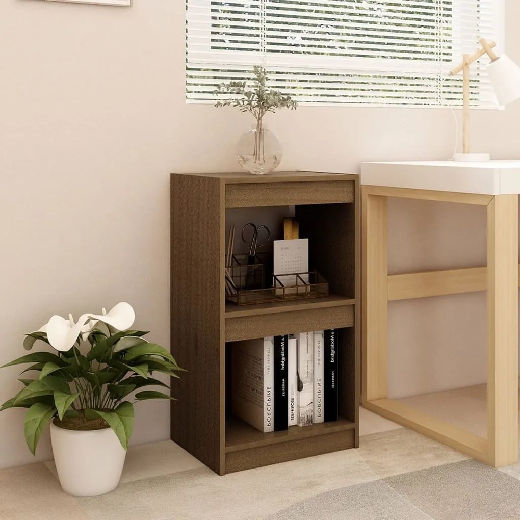 Libreria marrone miele 40x30x71,5 cm in legno massello di pino