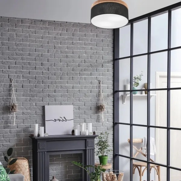 Brilagi - LED Plafoniera BELLADONNA 2xE27/15W/230V nero/quercia