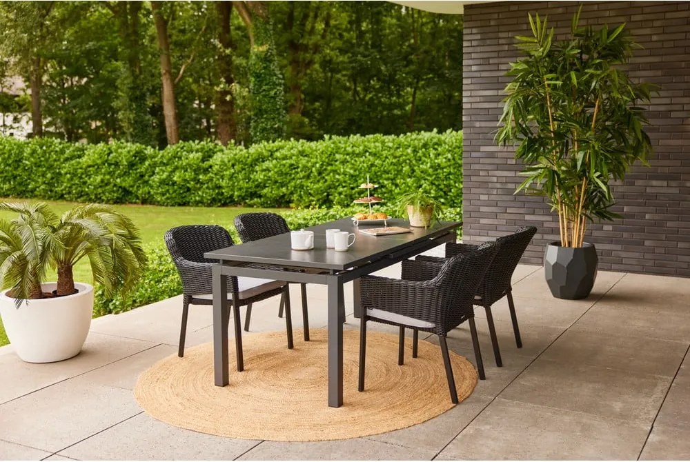 Černá plastová zahradní židle Cairo – Hartman